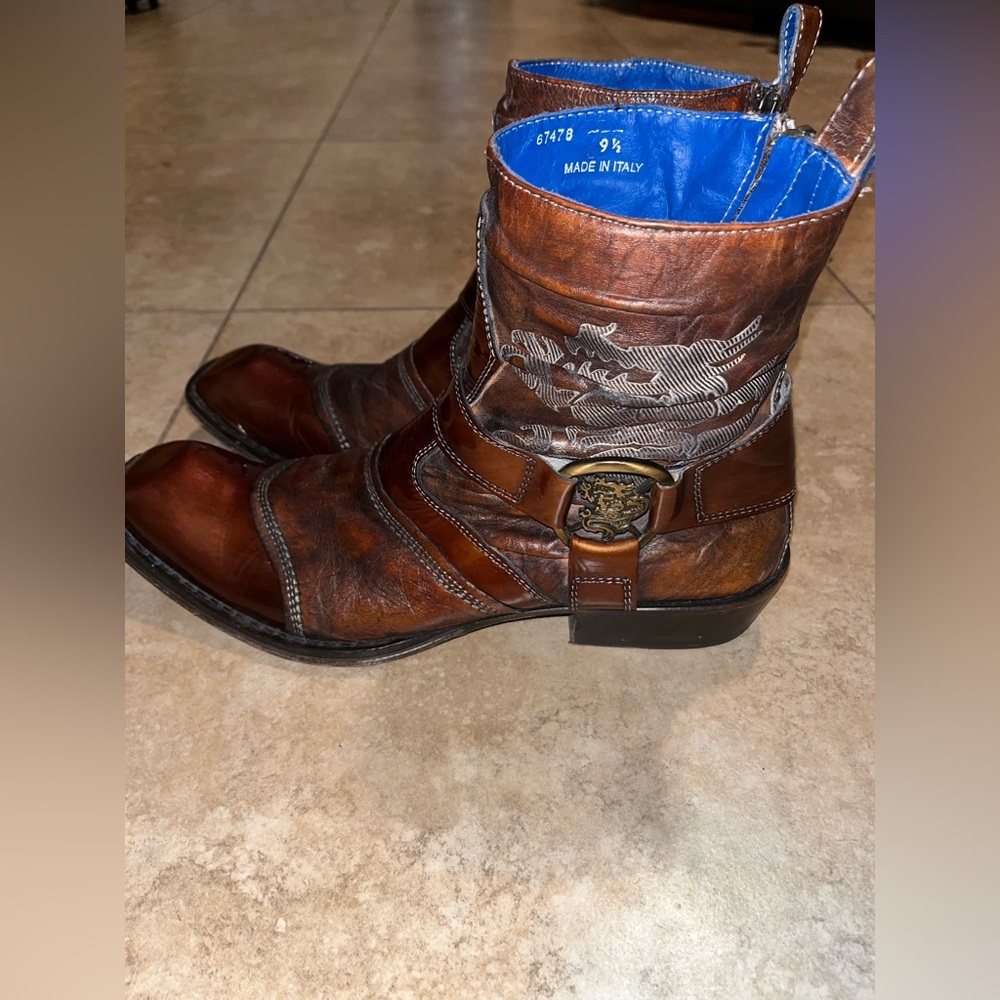 Mark Nanson Rock Lives Distressed Dragon Boots